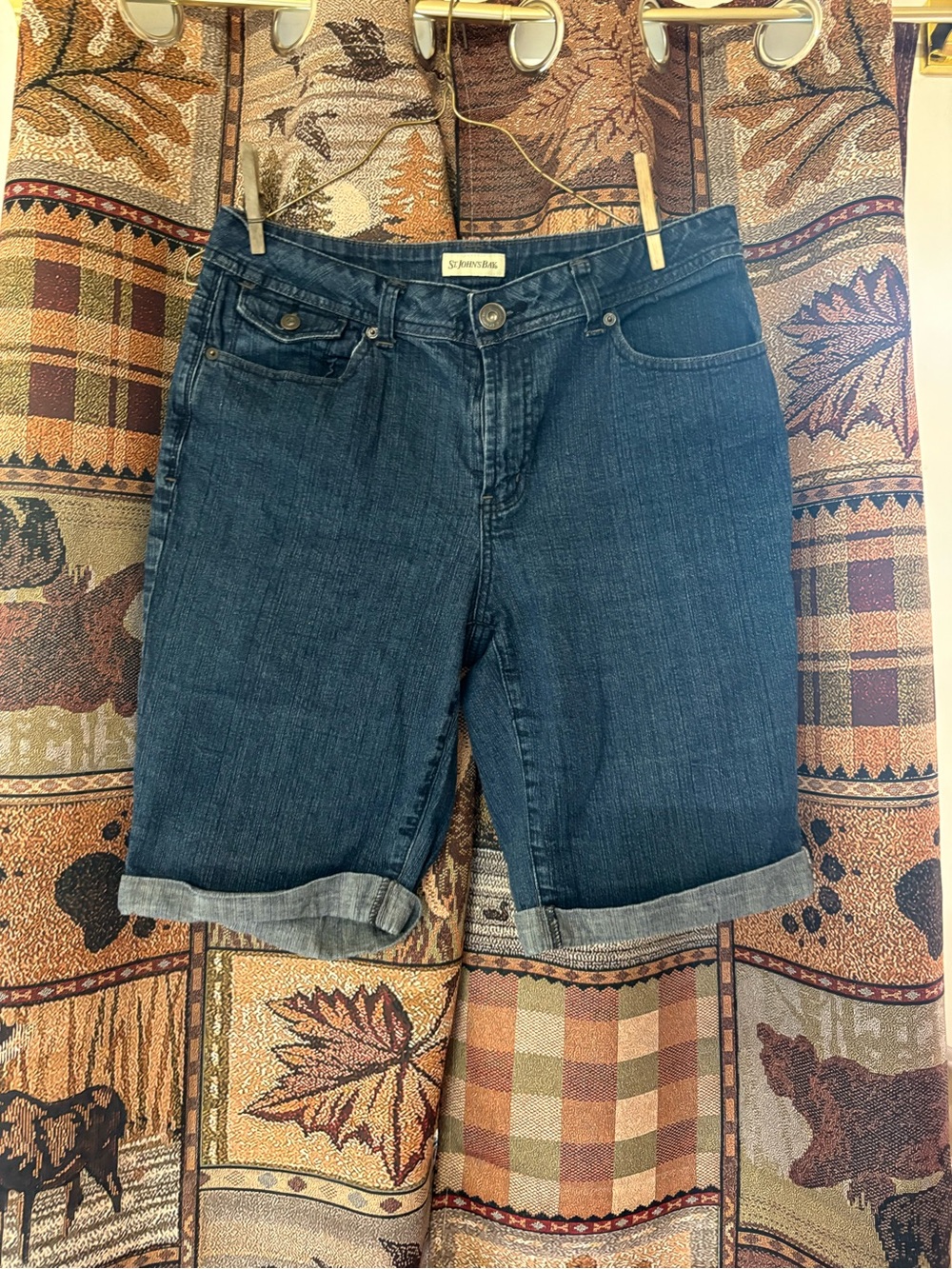 St. John's Bay Dark Blue Denim Bermuda Shorts